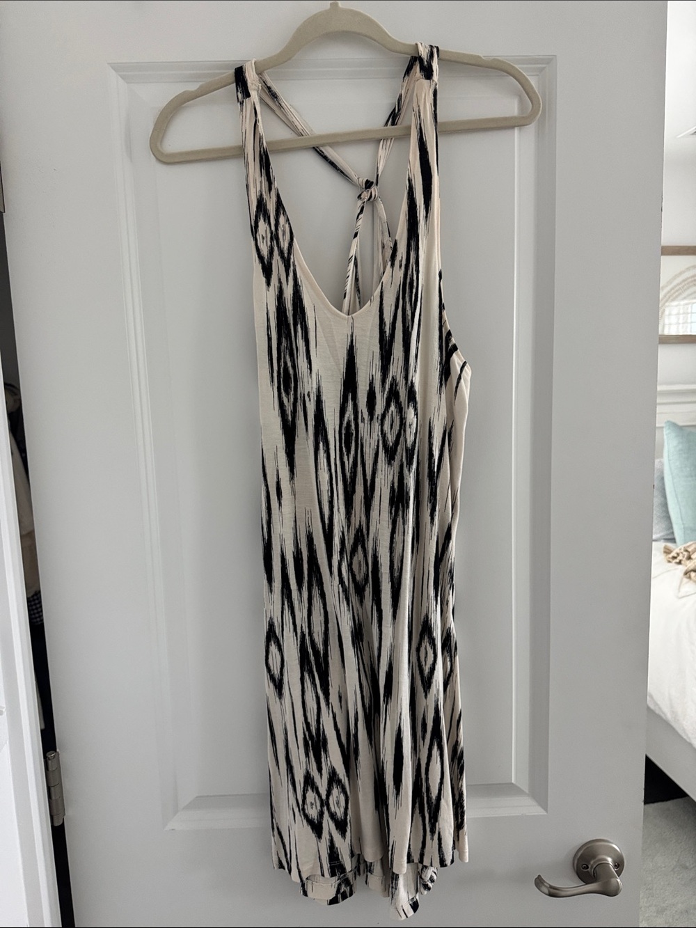 H&M Cream and Black Ikat Mini Dress